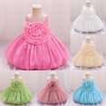 thumbnail image 1 of THDHVS Flower Girl Dress,Baby Girl Sleeveless Dress with Oversized Flowers and Tiered Skirt for Special Event and Pageant,Girls' Dresses Green, 1 of 10