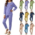 thumbnail image 1 of THDHVS Girls 2 Piece Outfits,Unisex Youth Colorblock Ribbed Long Sleeve Top Patch Cuffed Jogger Pants Pajama 2 Piece Set,Girls Fall Outfits Yellow 7-8 Years, 1 of 9
