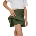 thumbnail image 1 of THDHVS Girls Athletic Shorts Toddler Skirts Skorts Elastic Flared Plain Pleated Tennis Skater Skirts for Kids Built in Shorts, 1 of 5