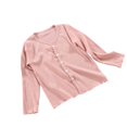 thumbnail image 1 of THDHVS Girls Cardigan Button Up Long Sleeve Knitted Sweater Casual V-Neck Solid Shirt Homewear Pink 3 Mothers, 1 of 6