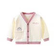 thumbnail image 1 of THDHVS Girls Cardigan Fashion Casual Knitting Homewear Long Sleeve Warm Cardigan Thickened Over Sweater White 7 Years, 1 of 7