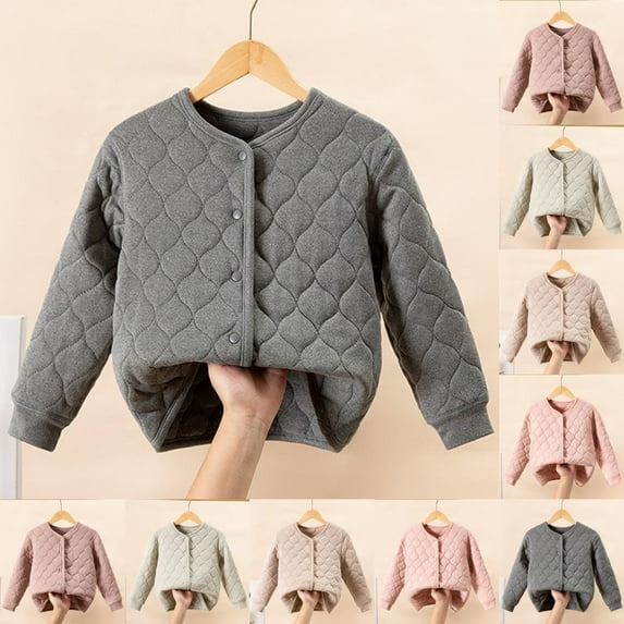 THDHVS Kids Winter Coat,Jacket for Boys,Kid's Casual Pattern Button Thickened Warm Coat Long Sleeve Hooded Casual Jacket/jacket Green 14-16 Years