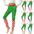 thumbnail image 1 of THDHVS Girls Leggings,Print Pants with Elastic Waist for Holiday Wear Festive Outer Layer Anti Cold Fabric Comfortable Fits Black, 1 of 6