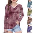 thumbnail image 1 of THDHVS Girls Long Sleeve Shirts,Long Sleeve Shirts for Girls,Girls' V-Neck Print Long-Sleeve Top Kids Pullover Casual Soft Undershirt Brown 3-4 Years, 1 of 8