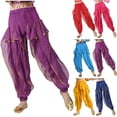 thumbnail image 1 of THDHVS Girls Pants,Kids Sequin Harem Dance Pants Elastic Cuff Sparkle for Holiday Performance and Stage Show,Pants for Girls Hot Pink 7-8 Years, 1 of 6