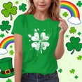 thumbnail image 1 of THDHVS Girls Shirts,Girls Short Sleeve Tops,Kids St Patrick's Day Fashion Print Short Sleeve Tee Green 12-13 Years, 1 of 5