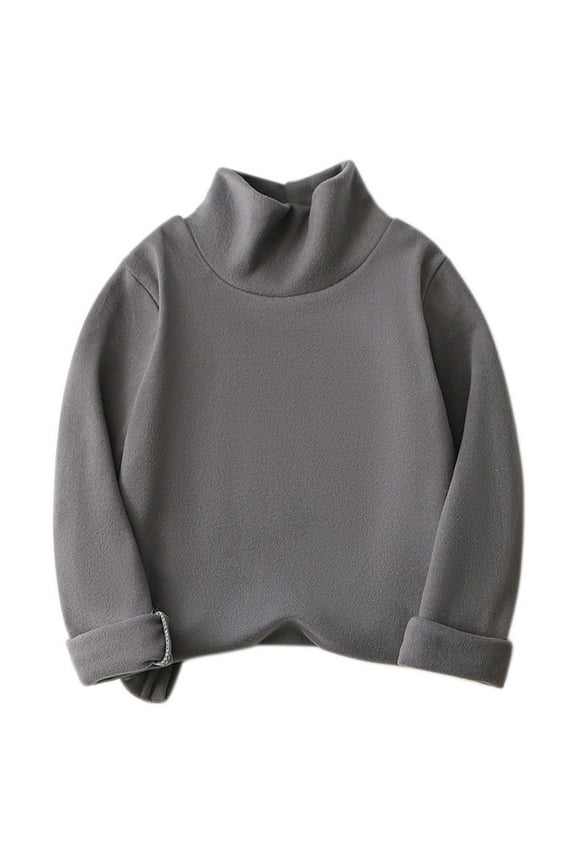 Girls Shirts Half Turtleneck Solid Color All-match Kids Bottoming Top for Boys and Girls