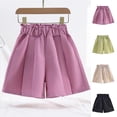 thumbnail image 1 of THDHVS Girls' Shorts,Girls Wide Leg Culottes Elastic Waist Flowy Summer Casual,Shorts for Girls Beige 3-4 Years, 1 of 6