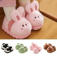 thumbnail image 1 of THDHVS Girls Slippers, Fall Winter Kid's Warmth Indoor Non Slip Slippers Girls/Boys/Toddler Heels Home Cotton Slippers Pink 9-10 Years, 1 of 9