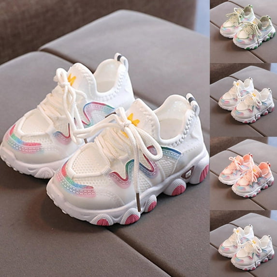 THDHVS Girls Sneakers,Shoes for Girls,Kids Lightweight Casual Sneakers with A Flexible Soft Sole for All Day Play and School Activities Breathable Shoes A Versatile Choice for Girls White 7-8 Years