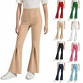 thumbnail image 1 of THDHVS Girls Sweatpants,Girls Joggers,Teens Girls' Flare Leg Sweatpants High Waiste Baggy Joggers with Pockets Red 14-15 Years, 1 of 6