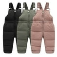 thumbnail image 1 of THDHVS Kids Overalls,Toddler Pants,Toddler Boys and Girls Solid Color Sleeveless Overalls with Front Zipper Warm Fleece Lined Jumpsuits for Play Pink 3-4 Years, 1 of 4