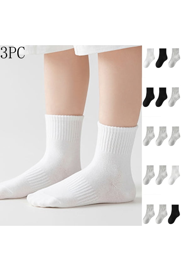 Kids Socks,Girls Socks,Kids 3 Pack Ankle Socks Solid Color for Boys and Girls Breathable Soft Sport Socks Are Moisture Wicking for School and Athletic Activities Dark Gray 12-16 Years