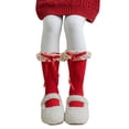 thumbnail image 1 of THDHVS Kids Socks,Girls Socks,Kids Double Knit Mid-Crew Socks Red for Warmth During The Holiday Season Festive Socks Are Ideal for Christmas and Winter Celebrations with Family Red Free Size, 1 of 5