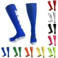 thumbnail image 1 of THDHVS Kids Socks,Socks for Boys,Soccer Socks for Kids with Over-The-Knee Length and Cushioned Cloth Footbed Socks Have Enhanced Grip for Training and League Matches Red 6-13 Years, 1 of 4