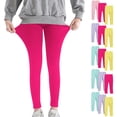 thumbnail image 1 of THDHVS Leggings for Girls,3 Pack Girls Leggings Soft Stretchy Summer Capri,Girls Leggings Purple 10-11 Years, 1 of 10