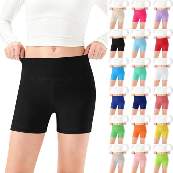 THDHVS Leggings for Girls,Kids High Waist Bike Shorts with Pockets Yoga Dance,Girls Leggings White 11-12 Years