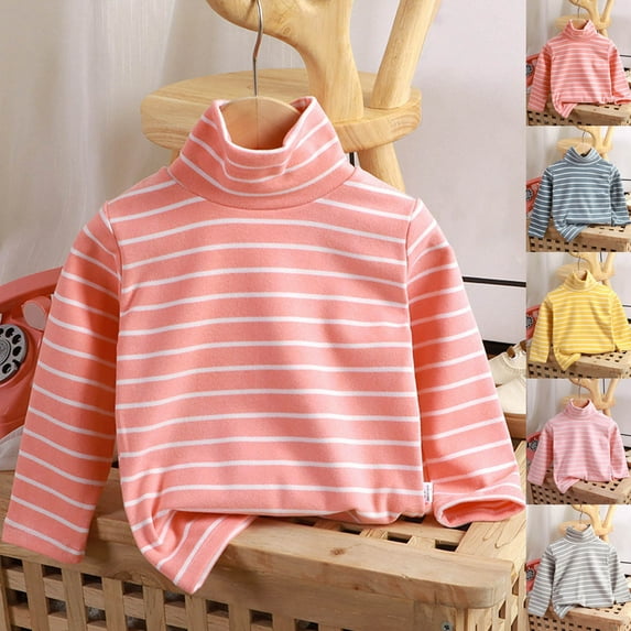 THDHVS Long Sleeve Shirts for Girls,Kids Long Sleeve Shirt,Kid's Winter Solid Color Velvet Long sleeve Round Neck Top for Kids Gray 11-12 Years