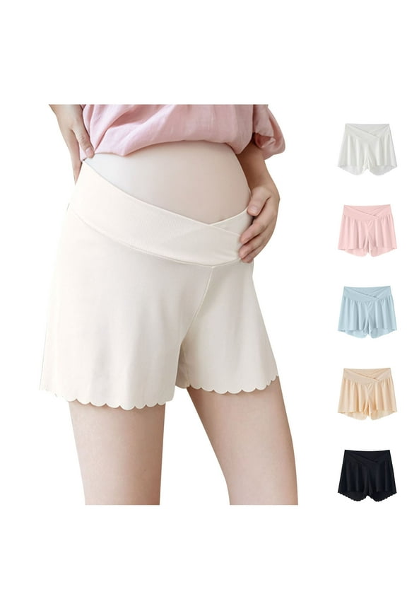 Maternity Biker Shorts,Maternity Shorts for Women,Plus Size Maternity Leggings with Breathable High Waist Support for Full Coverage Adjustable Pants All-Day Comfortable Throughout Pregnancy