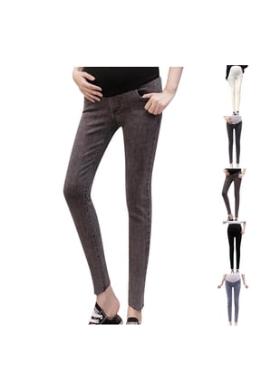 Maternity Jeans,Maternity Pants for Women,Maternity Skinny Jeans for Women Made with Stretch Denim for All-Day Comfortable Features Supportive Belly Panel and Modern Slim Fits Through The Leg