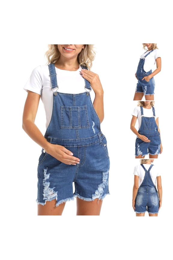 Maternity Jumpsuit,Maternity Romper,Solid Color Maternity Jumpsuit Shorts for Women in Comfortable Sleeveless This Stylish Romper Features Convenient Pockets for An Easy Casual OutFits