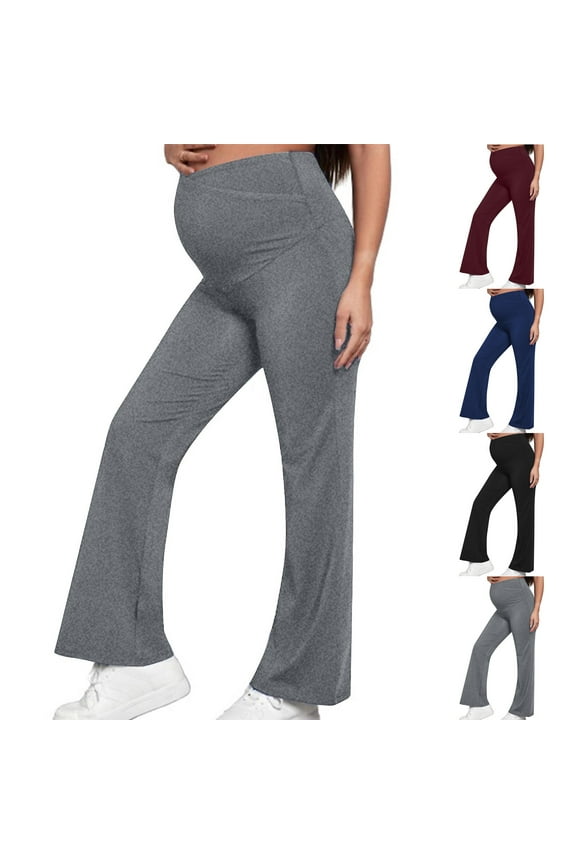 Maternity Pants,Maternity Pants for Women,Maternity Flare Pants for Women High Waist and Full Belly Support for Flattering Fits Wide Leg Casual Pants Stylish and Comfortable Everyday Look