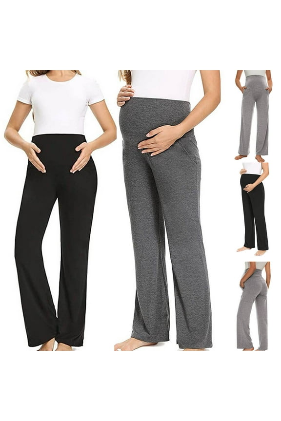 Maternity Pants,Maternity Pants for Women,Maternity Pants for Women Lightweight Solid Color with A Comfortable Elastic Waist Full Length Casual Pants for Everyday Wear and Relaxation