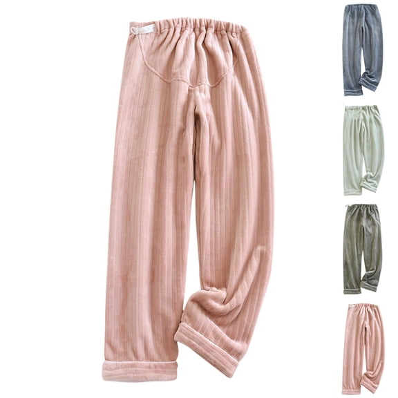 THDHVS Maternity Pants,Maternity Pants for Women,Plus Size Maternity Pants Made From Soft Flannel Plush Fabric for Ultimate Comfortable Featuring High Waist with Belly Support and Relaxed Loose Fits