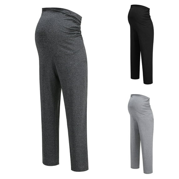 THDHVS Maternity Pants,Maternity Pants for Women,Solid Color Maternity Pants with Elastic Waist for Maximum Comfortable and Easy Wear Full Length Pants Are Made From Lightweight Fabric for Daily Use