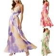 thumbnail image 1 of THDHVS Maxi Dresses for Women 2025,Women's Casual Dresses,Beach Sundress Spaghetti Strap Tiered Summer Wedding Guest Long Dress Purple M, 1 of 7
