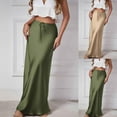 thumbnail image 1 of THDHVS Maxi Skirt,Skirts for Women,Women's Plus Size Soft Flowy Maxi High Waiste Long Skirts Rose Gold M, 1 of 7