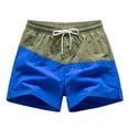 thumbnail image 1 of THDHVS Men's Shorts,Men's Classic Cargo Stretch Short Casual Beach Shorts Blue, 1 of 3