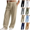 thumbnail image 1 of THDHVS Mens Pants,Joggers for Men,Men Straight Leg Leisure Pants with Drawstring Waist and Pocket for Easy Fold Comfortable Army Green 3XL, 1 of 9