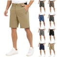 thumbnail image 1 of THDHVS Mens Running Shorts,Workout Shorts Men,Solid Color Casual Shorts Button Fly Zipper Pockets for Golf or Outdoor Navy, 1 of 10