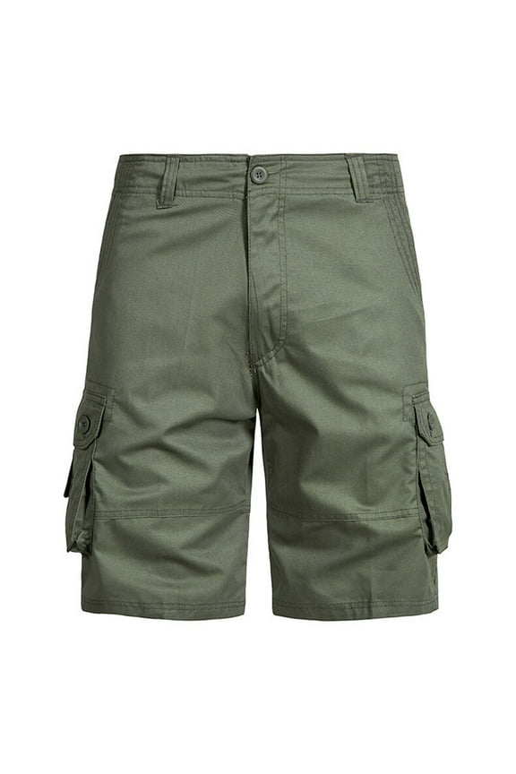 Mens Shorts,Cargo Shorts for Men,Men's Belted Cargo Short-Reg and Big & Tall Sizes Army Green 2XL