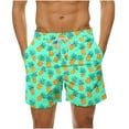 thumbnail image 1 of THDHVS Mens Swim Trunks,Swim Shorts Men,Summer Print Swim Trunks Stretchy Loose Fits with Pockets for Beach Green, 1 of 6