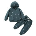thumbnail image 1 of THDHVS Newborn Boy Outfits,Toddler Outfits for Boys,Kid's Clothing European and Fashion Casual Boys Long-Sleeve Sweatshirt Sweatpants Suit Gray 12-24 Months, 1 of 6