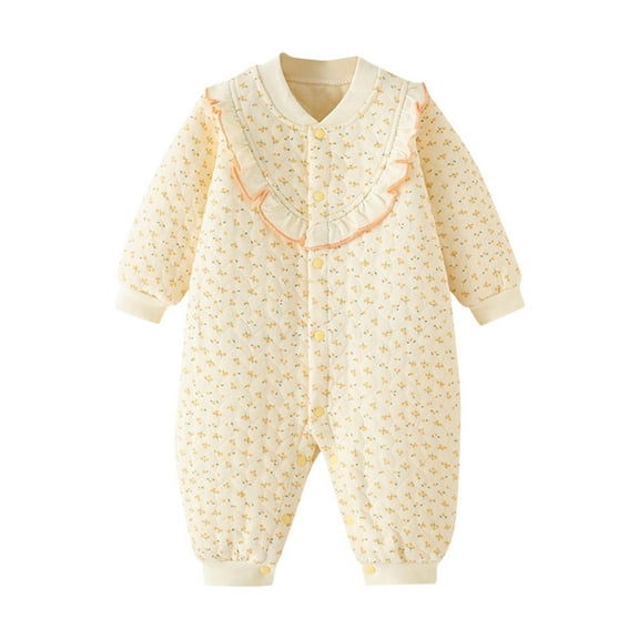 THDHVS Newborn Girl Clothes,Baby Boy Outfits,Newborn Bodysuit Soft Newborn Boy Girl Clothes Outfits Yellow 6-9 Months