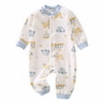 thumbnail image 1 of THDHVS Newborn Sleepers,Baby Boy Clothes,Toddler Baby Girls Boys Long Sleeve Print Color T-Shirt Round Neck Jumpsuit Romper White 6-9 Months, 1 of 4