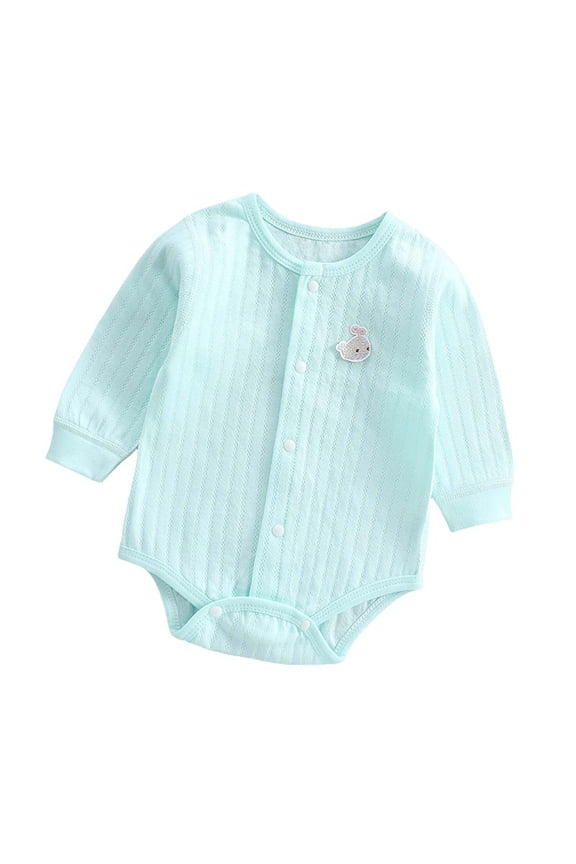 Newborn Sleepers,Baby Girl Clothes,Soft Bodysuit for Easy Diaper Change Infant Toddler Jumpsuit Mint Green 0-3 Months