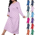 thumbnail image 1 of THDHVS Pjs Sets for Women,Womens Pajama Sets,Women's Casual Solid Color Long Gown Pajamas Home Wear Pajamas Light Blue 2XL, 1 of 7