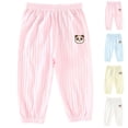 thumbnail image 1 of THDHVS Pants for Girls,Ribbed Breathable Pants Printable Elastic Waist Casual Wear for Babies,Girls Pants,Blue 2-3 Years, 1 of 10