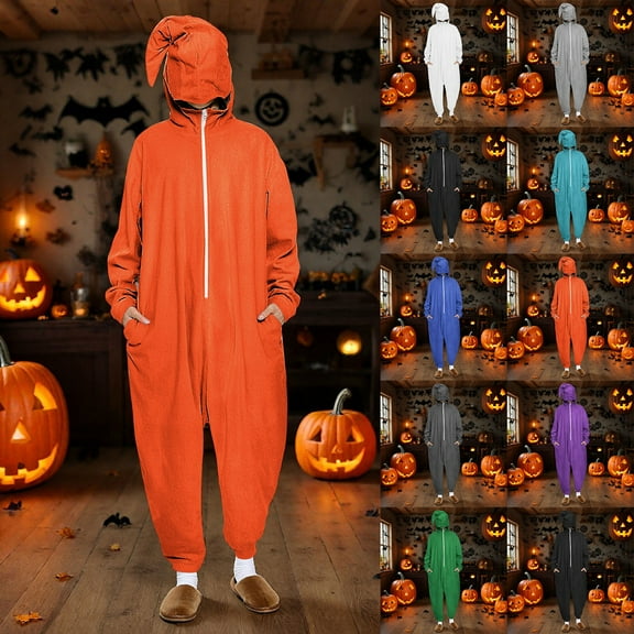 THDHVS Pj Sets for Woman,Womens Lounge Set,Women Solid Color Hooded Jumpsuit with Innovative for Modern Homewear and Loungewear White 2XL