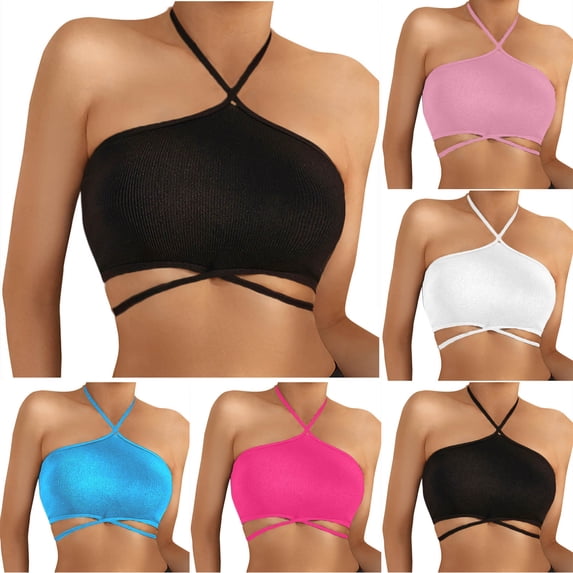 THDHVS Plus Size Bra,Strapless Halter Bandeau Bra Wireless Side Support Push Up Everyday Wear,Bras for Women No Underwire White 40BC