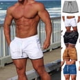 thumbnail image 1 of THDHVS Running Shorts for Men,Gym Shorts Men,Solid Color Running Shorts Mesh Lined Fast Dry Compression for Training Khaki, 1 of 5