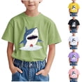 thumbnail image 1 of THDHVS Shirts for Boys,Boys Shirts,Kids Construction Excavator Print Short Sleeve Tee Breathable for Summer Adventures White 9-10 Years, 1 of 7
