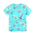thumbnail image 1 of THDHVS Shirts for Girls, Baby Girl Clothes, Car Print Graphic T Shirt Toddler Girl Holiday Vacation Tee Tops Light Blue 7-8 Years, 1 of 6