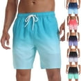 thumbnail image 1 of THDHVS Shorts for Men,Mens Casual Shorts,Men Solid Color Swim Trunks Multi Pocket Fast Dry Drawstring for Beach Green, 1 of 9