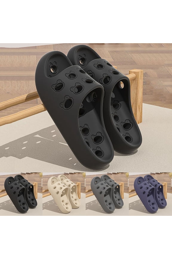 Shower Shoes,Mens Slippers,Unisex Quick Dry Bath Slippers with Drain Holes Anti Slip for Indoor Beige