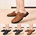 thumbnail image 1 of THDHVS Slides for Men,Mens Sandals,Men's Fashion Casual Beach Half-Slip Breathable Outdoor Lazy Sandals Black, 1 of 10